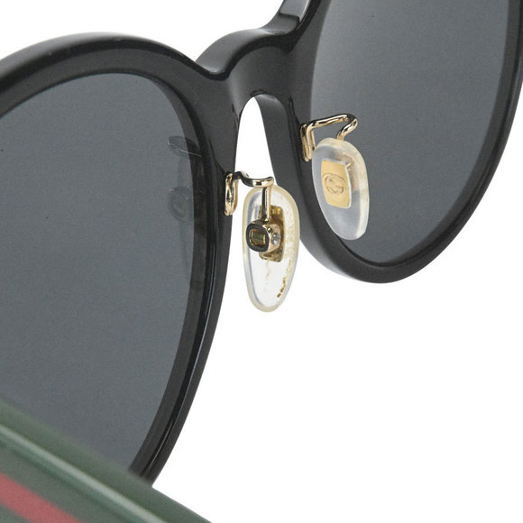 Gucci Round Frame Sunglasses Black Grey Lens - Picture 9 of 16